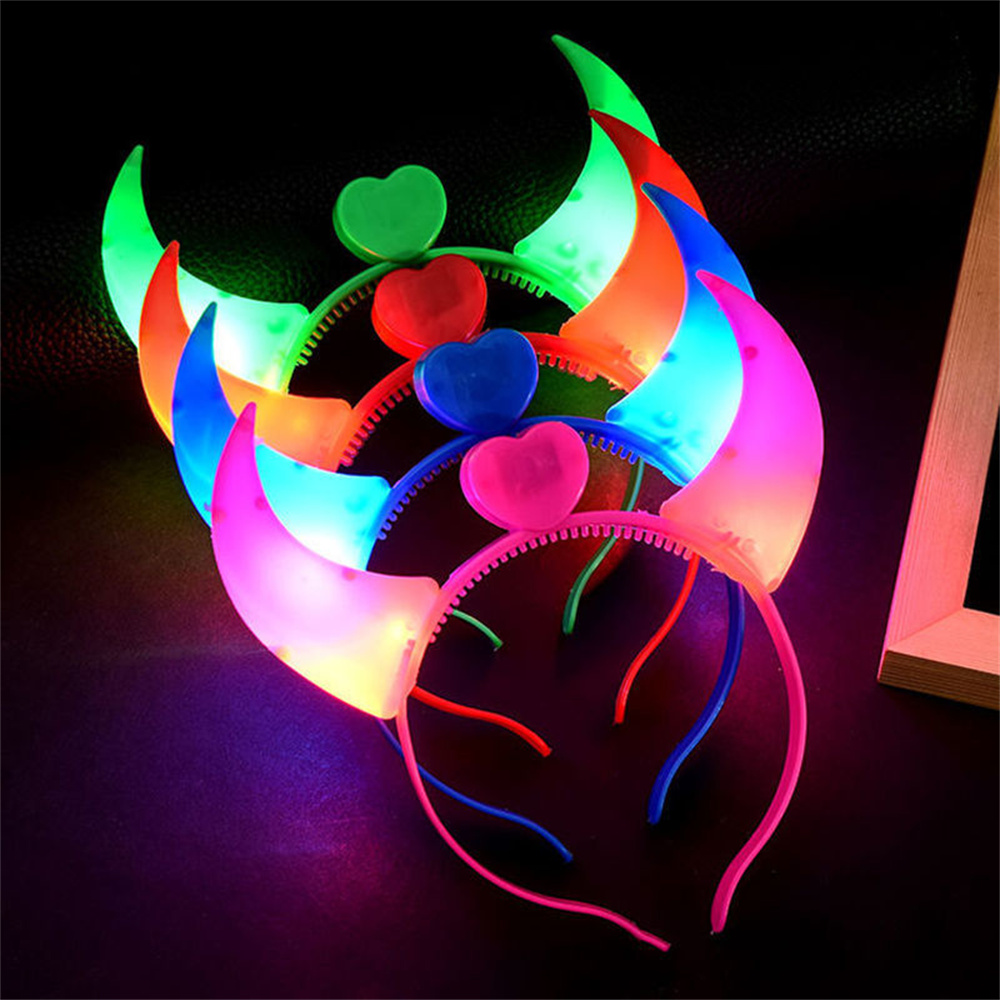 Diy Halloween Electronics - LED بقرة القرن عقال تضيء الأميرة