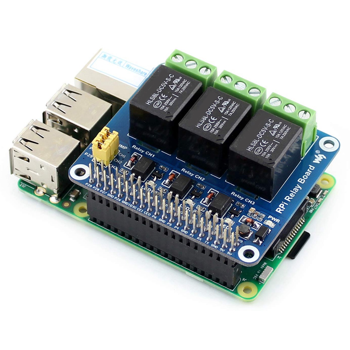 Relay Module 5V - لوحة توسعة وحدة الترحيل ثلاثية القنوات