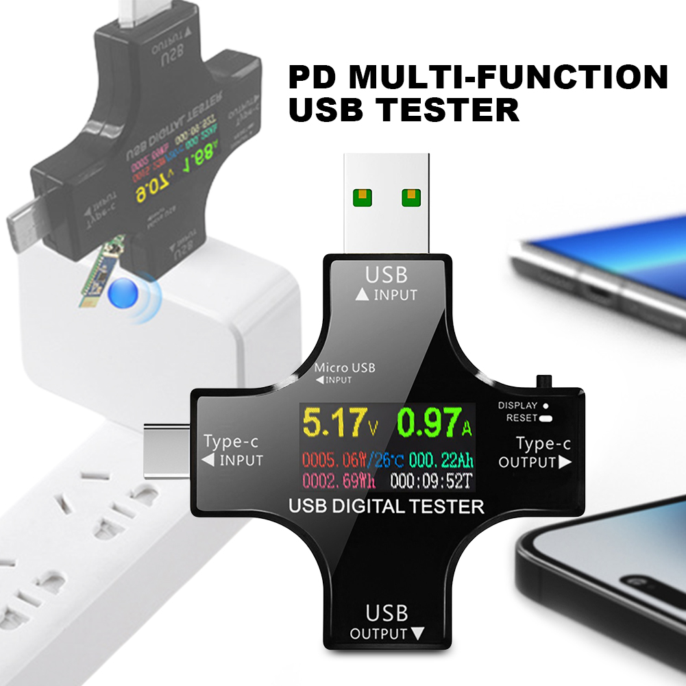 Logic Analyzer Usb - USB تستر نوع-C PD اللون الفولتميتر