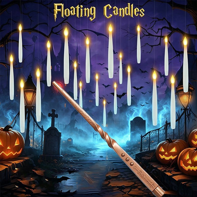Diy Halloween Electronics - شموع عائمة سحرية مع عصا، شموع