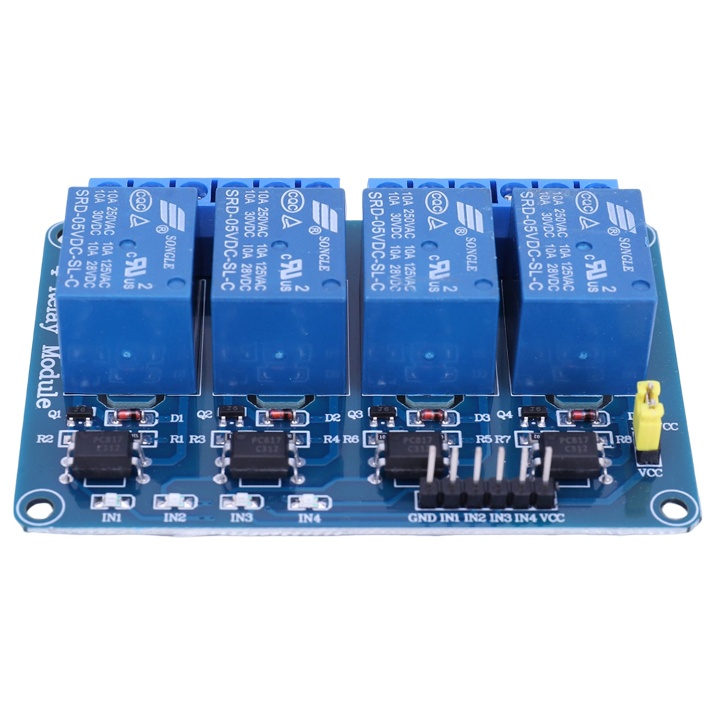 لوحة توسعة ريلاي 4 قنوات 5 فول - مراجعة Relay Module 5V وسعره