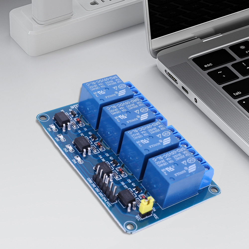 لوحة توسعة ريلاي 4 قنوات 5 فول - مراجعة Relay Module 5V وسعره