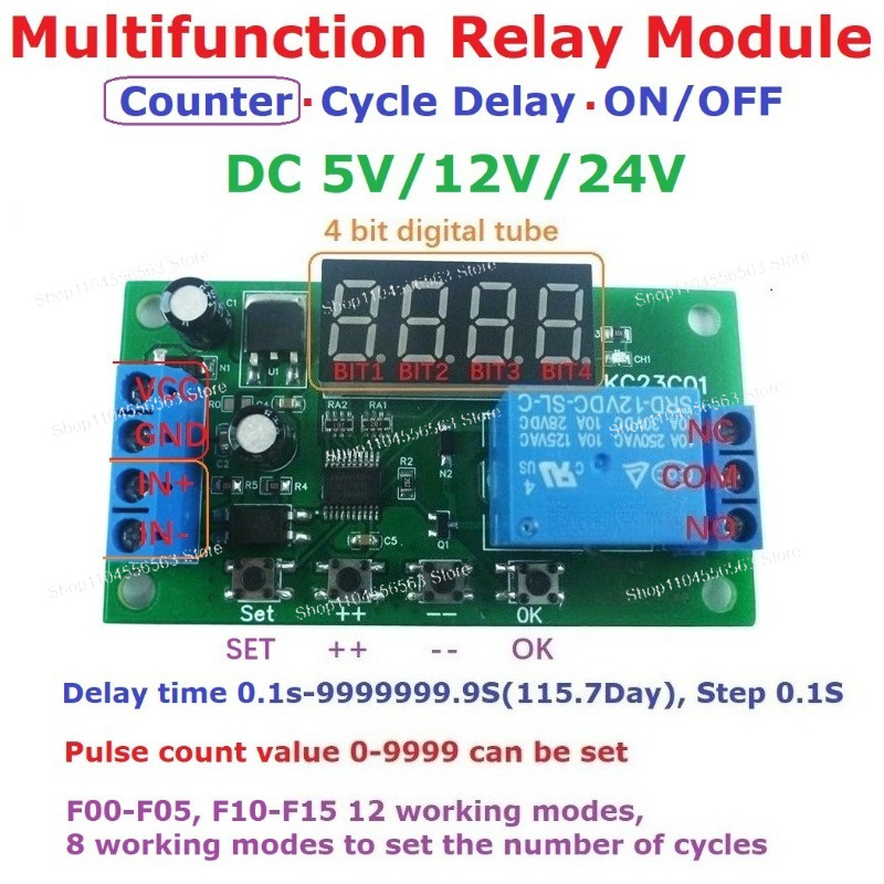 وحدة ريلاي متعددة الوظائف لعد  - مراجعة Relay Module 5V وسعره