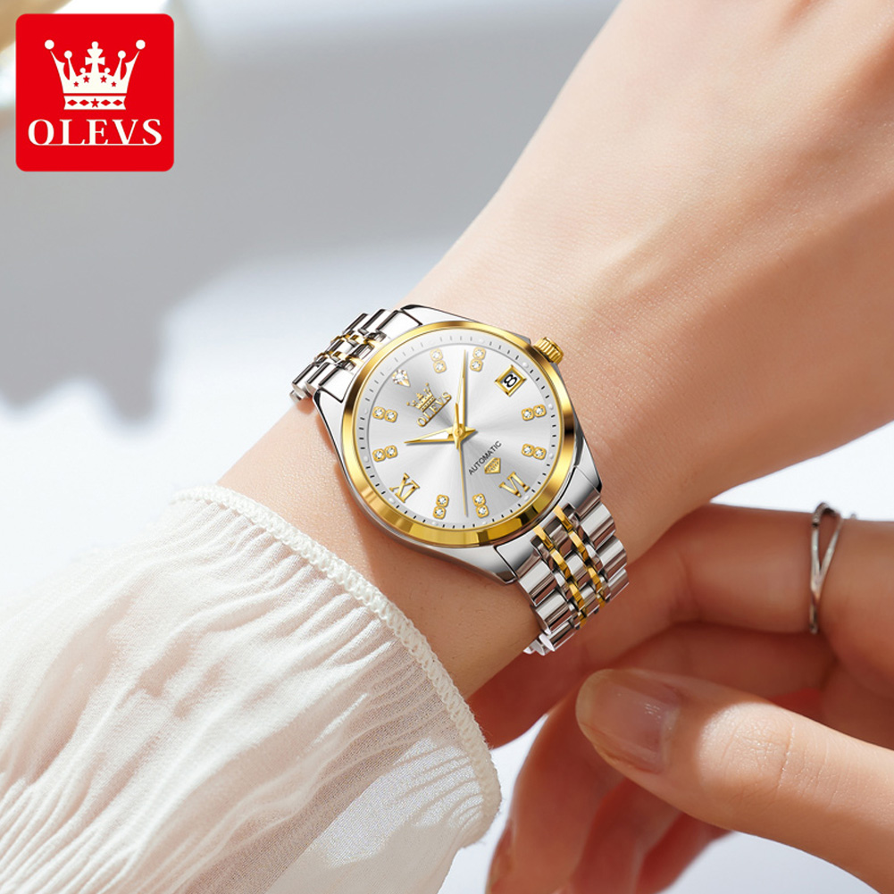 OLEVS 9801 ساعة نسائية فاخرة م - مراجعة Push Button Tactile وسعره