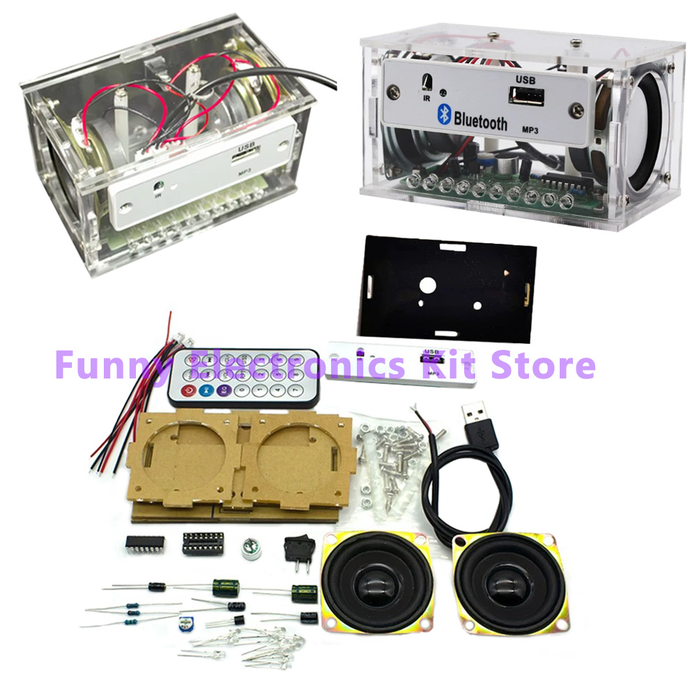 طقم مكبر صوت بلوتوث DIY أبيض ا - مراجعة Diy Electronics Music وسعره