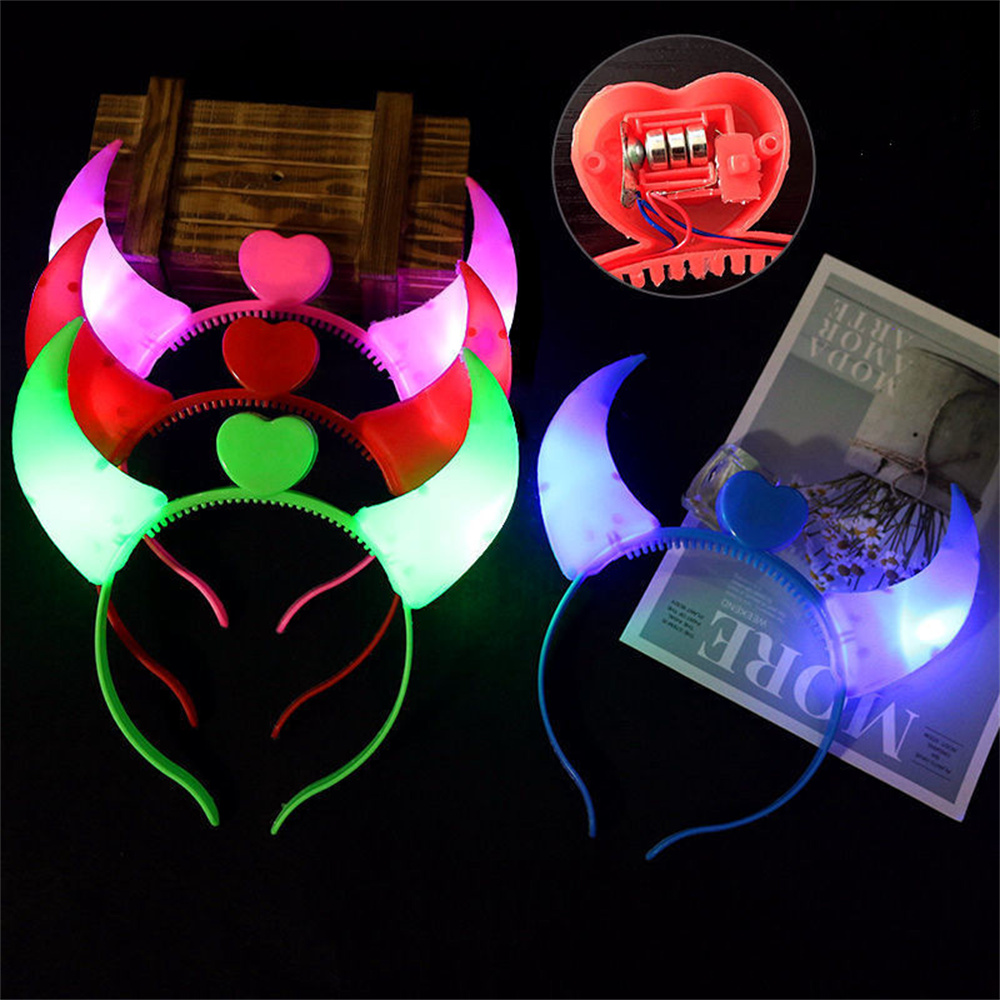 LED بقرة القرن عقال تضيء الأمي - مراجعة Diy Halloween Electronics وسعره