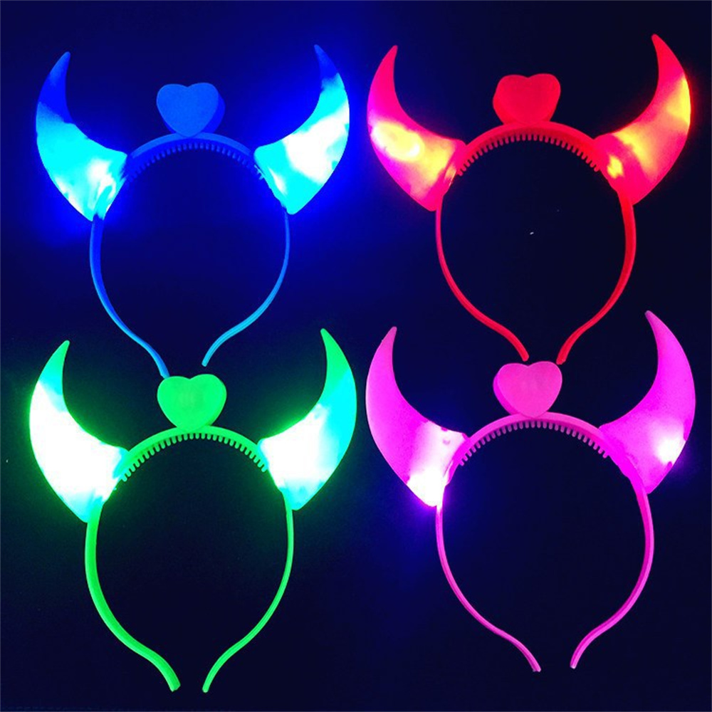 LED بقرة القرن عقال تضيء الأمي - مراجعة Diy Halloween Electronics وسعره