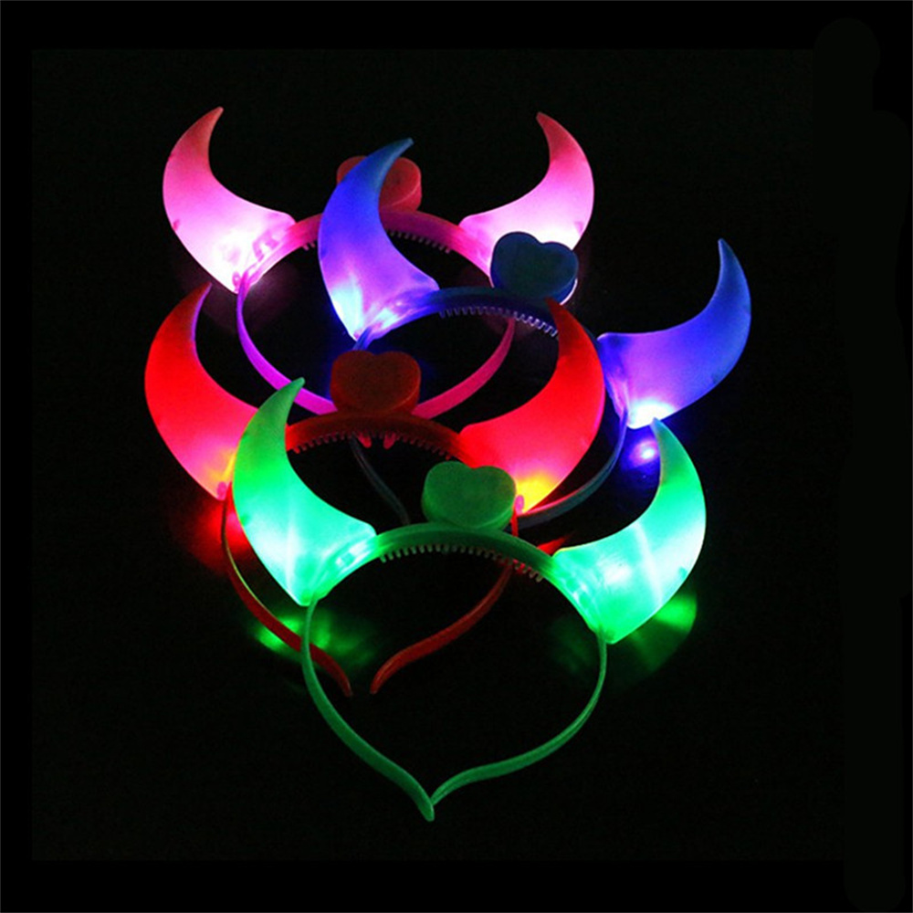 LED بقرة القرن عقال تضيء الأمي - مراجعة Diy Halloween Electronics وسعره