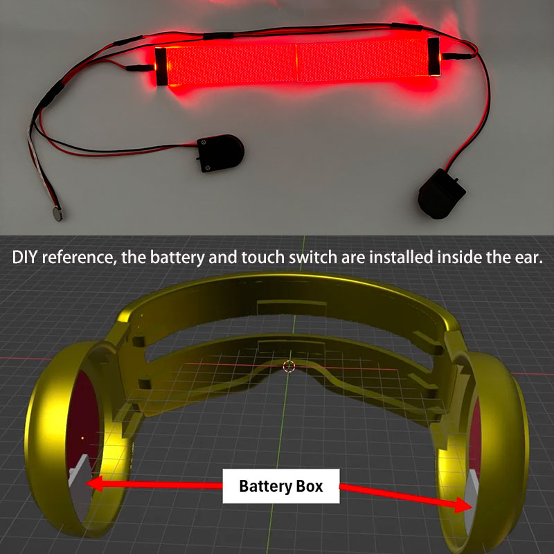 مجموعات كوسبلاي عيون LED مرنة  - مراجعة Diy Halloween Electronics وسعره