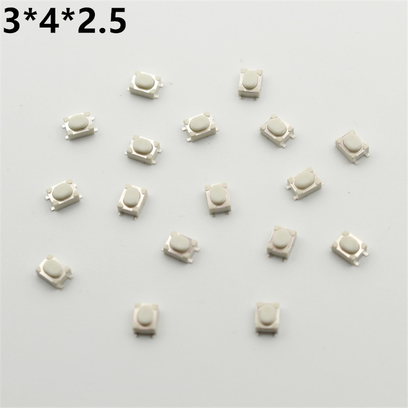 1000 قطعة 3*4*2.5 Microswitch  - مراجعة Push Button Tactile وسعره