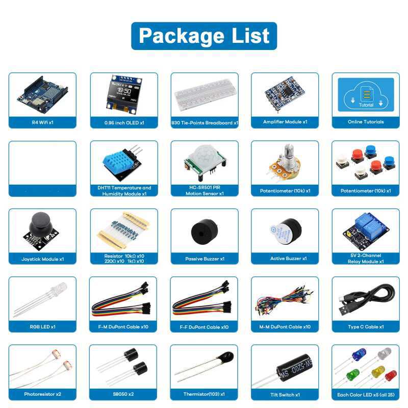 مجموعة أدوات تطوير UNO R4 المت - مراجعة Diy Electronics Starter Kit وسعره