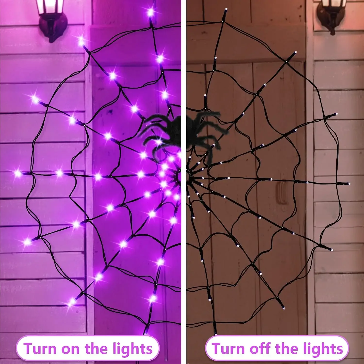 أضواء LED على شكل شبكة عنكبوت  - مراجعة Diy Halloween Electronics وسعره