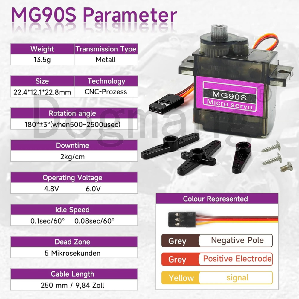 MG90S سيرفو 1/2/4/10/20/50 قطع - مراجعة Servo Motor Sg90 وسعره