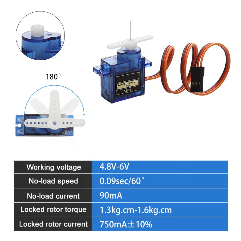 10 قطعة مايكرو كلاسيك برج برو  - مراجعة Servo Motor Sg90 وسعره