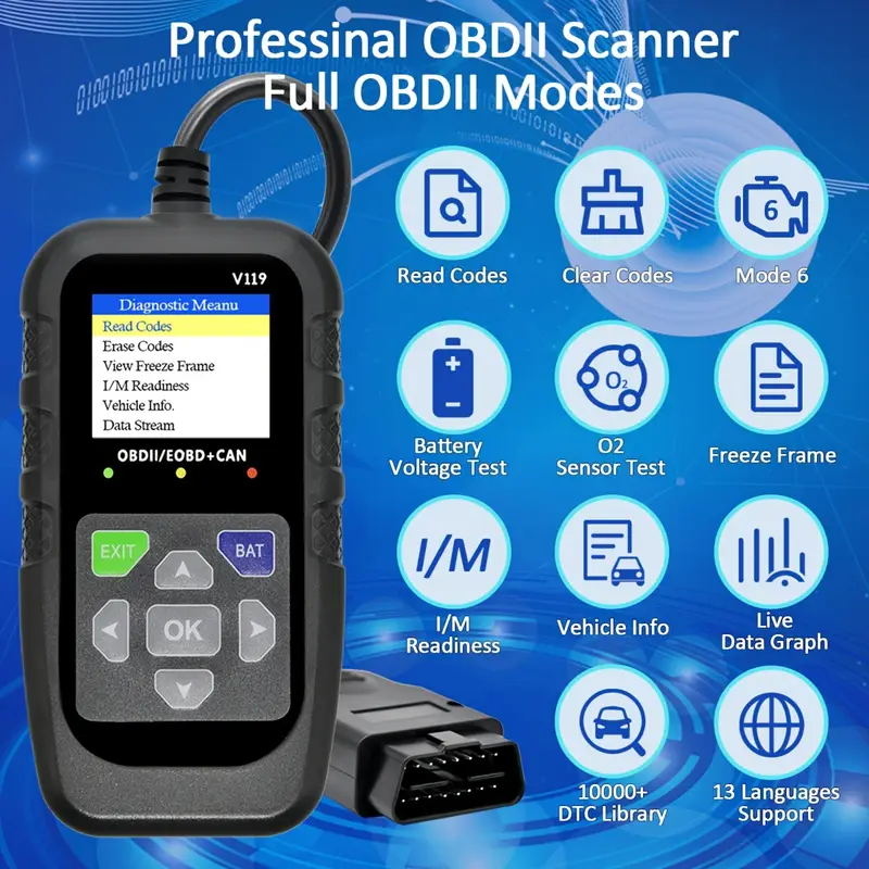 ماسح ضوئي V119 OBD2 لقراءة الأ - مراجعة Logic Analyzer Usb وسعره