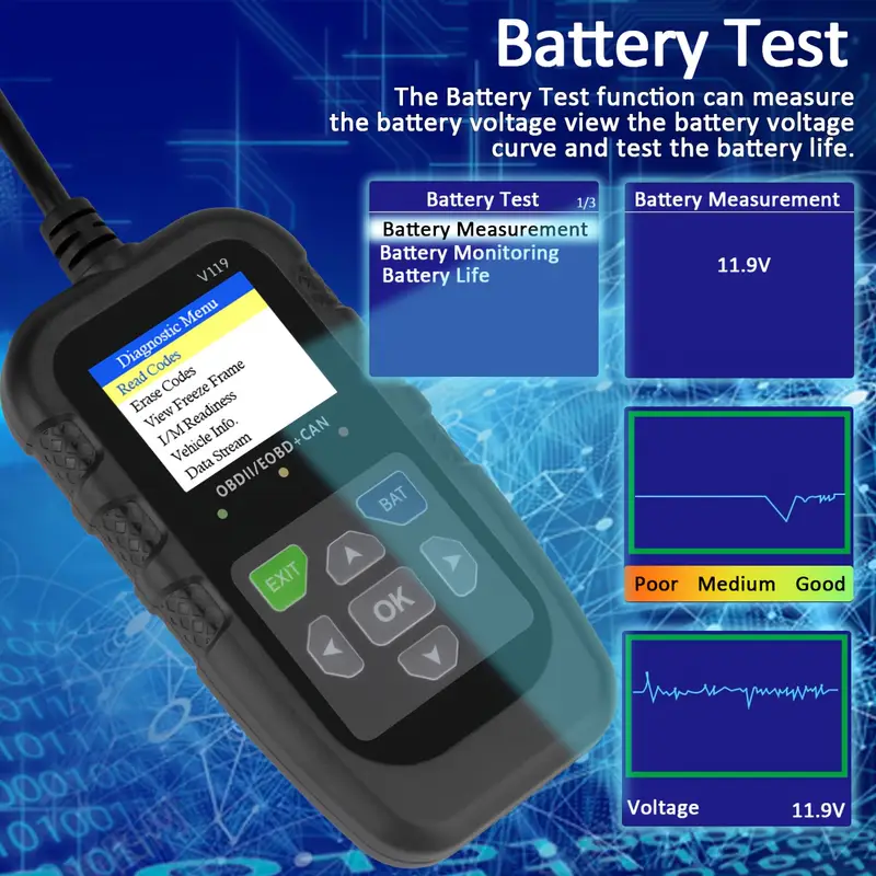 ماسح ضوئي V119 OBD2 لقراءة الأ - مراجعة Logic Analyzer Usb وسعره