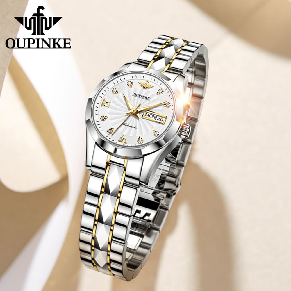 OUPINKE 3169 ساعة نسائية فاخرة - مراجعة Push Button Tactile وسعره