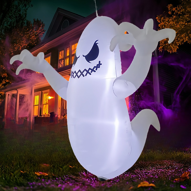 نموذج شبح قابل للنفخ بطول 5 أق - مراجعة Diy Halloween Electronics وسعره