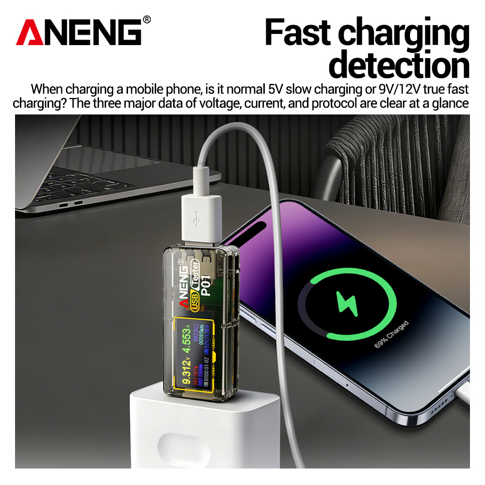 جهاز ANENG P01 لقياس الجهد وال - مراجعة Logic Analyzer Usb وسعره